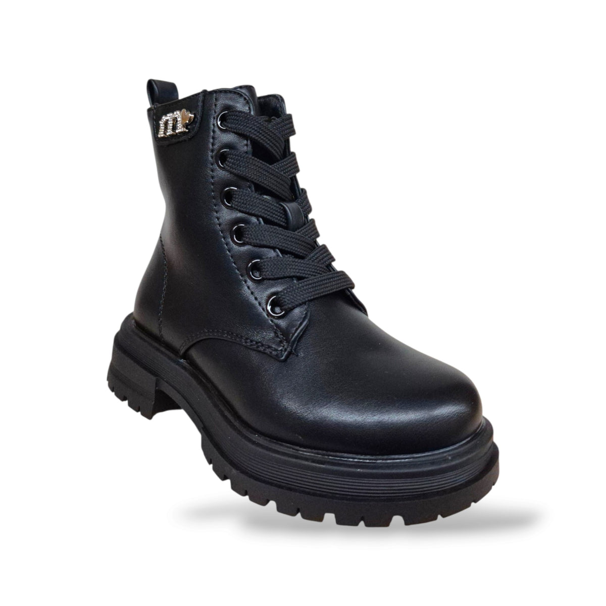 anfibio-bambine-ragazze-melania-ms65056-nero-pelle-opaca-zip-laterale-pelle-nera-monocromatico-assoluto-minimal-rock-contemporaneo-grintoso-silhouette-iconica-scuola-tempo-libero-taglie-25-36-scarpetteria-gica-trani
