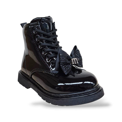 anfibio-bambine-ragazze-melania-ms65101-nero-vernice-lucida-fiocco-estraibile-personalizzabile-laccio-zip-laterale-comodo-versatile-casual-trendy-moda-scuola-tempo-libero-passeggiate-taglie-25-36-scarpetteria-gica-trani
