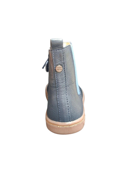 Stivaletti bambino Gioseppo Haslett blue marrone pelle - Stile urban con zip laterale