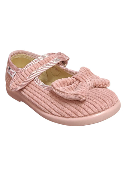 Ballerina bambina Vul-Ladi Candy rosa velluto velcro elegance style