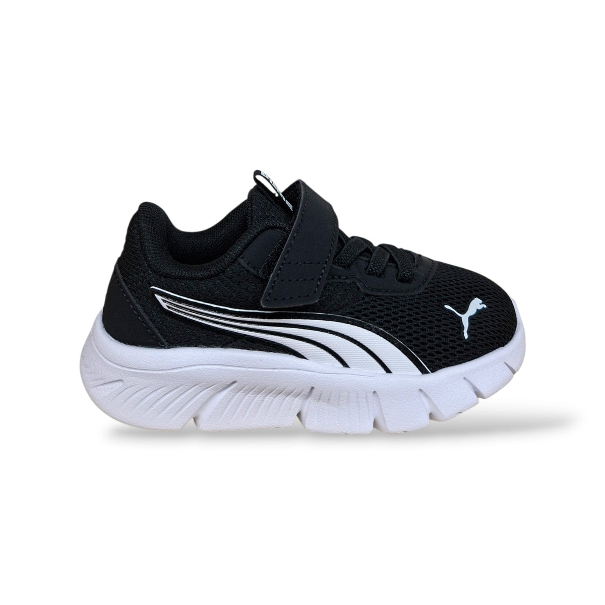 Puma Flex Focus 311523 Sneakers Bambini e Ragazzi Nero Bianco | Laccio Elastico Velcro Leggere Flessibili Scuola Sport | Taglie 24-35 | Scarpetteria Gica