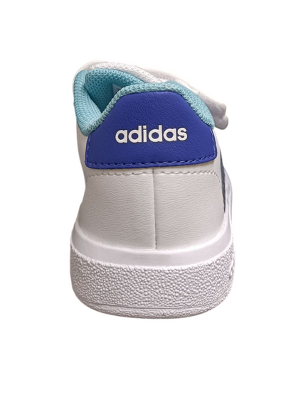 sarpe sneakers Bambini e ragazzi adidas GRAD COURT  bianco-blue velcro