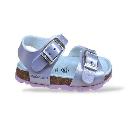 Sandalo Bio Sughero Bambine Grunland Junior Aria Glicine – Primissimi Passi Fibia EVA Taglia 20-24