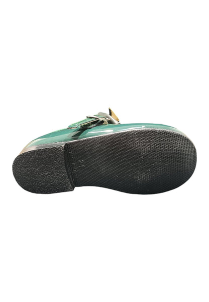 Ballerina bambino Panyno B2601 verdone vernice fibbia fiocco estraibile elegance