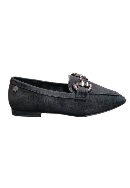 Ballerina donna XTI Zapato nero velluto elastico comfort style