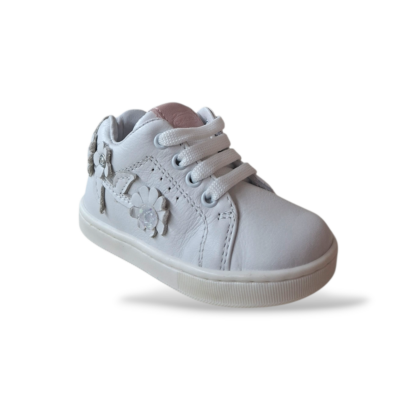 Scarpetta-primi-passi-Balducci-Cita-pelle-bianco-verde-nero-Made-in-Italy-Scarpetteria-Gica-Trani
