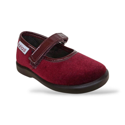 scarpe-velluto-bambine-piccole-vul-ladi-candy-3134-bordaux-velcro-scuola-cerimonia-eleganti-made-in-spain-scarpetteria-gica-trani
