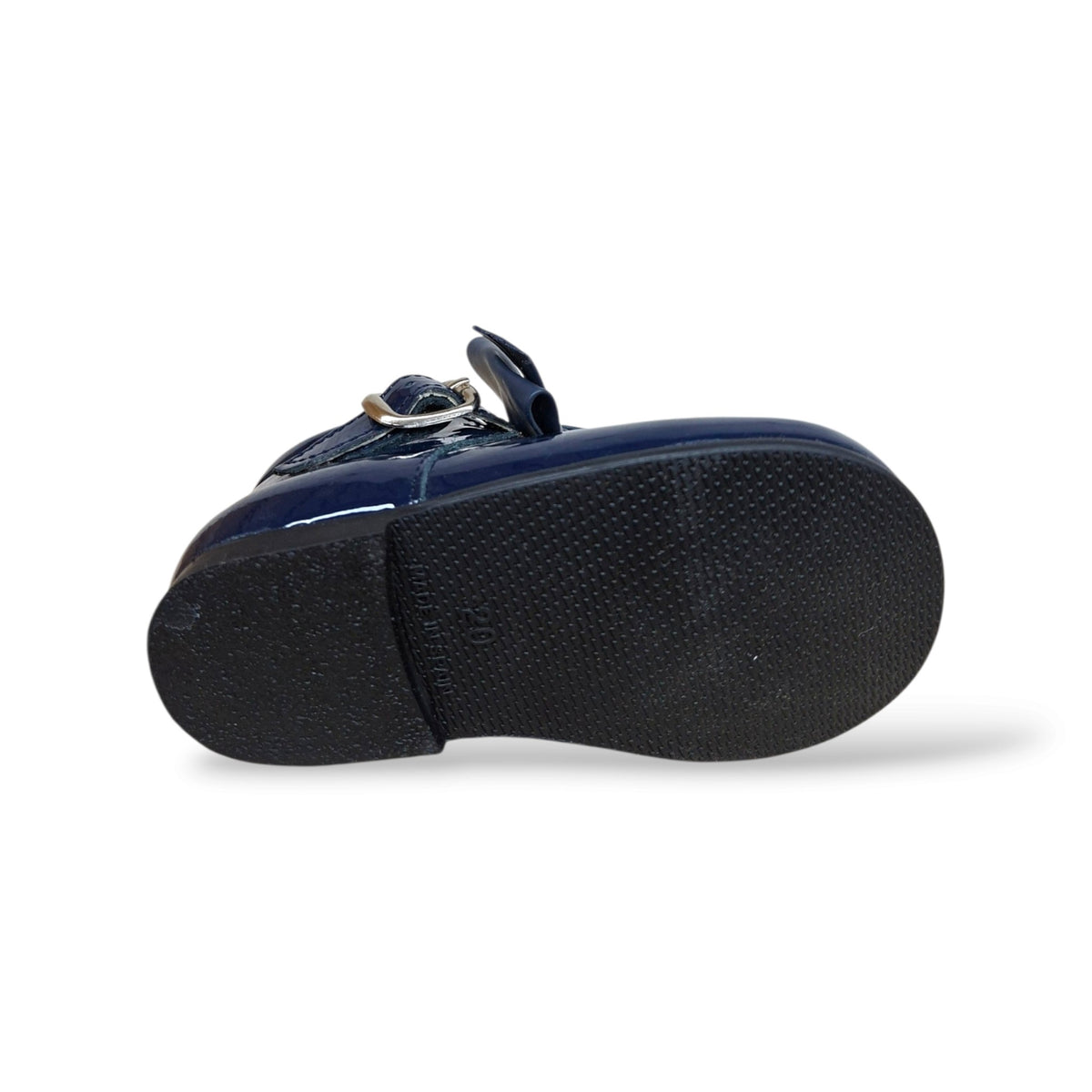 panyno-b1528-regalo-nascita-battesimo-bambina-scarpine-blue-vernice-lucida-fiocco-estraibile-fibbia-vivace-originale-contemporanea-spagnola-premium-autunno-inverno-2026-taglie-19-23-scarpetteria-gica-trani
