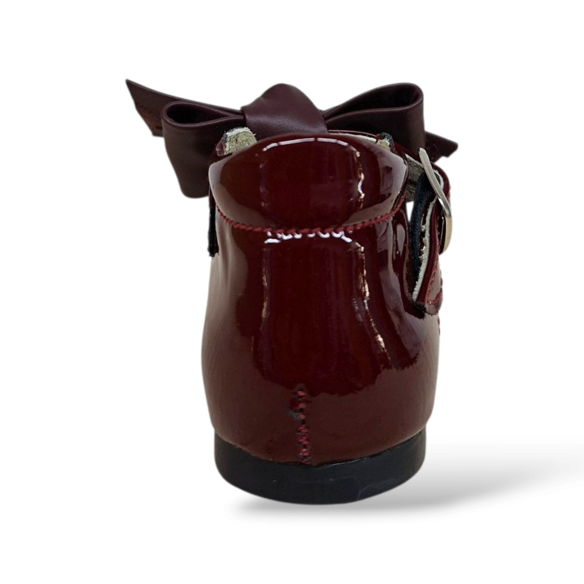 panyno-b1528-scarpine-ballerina-primi-passi-bambina-bordeaux-vernice-lucida-fiocco-estraibile-fibbia-battesimo-cerimonia-prima-comunione-festa-natale-regalo-nascita-romantica-autunno-inverno-2026-taglie-19-23-scarpetteria-gica-trani
