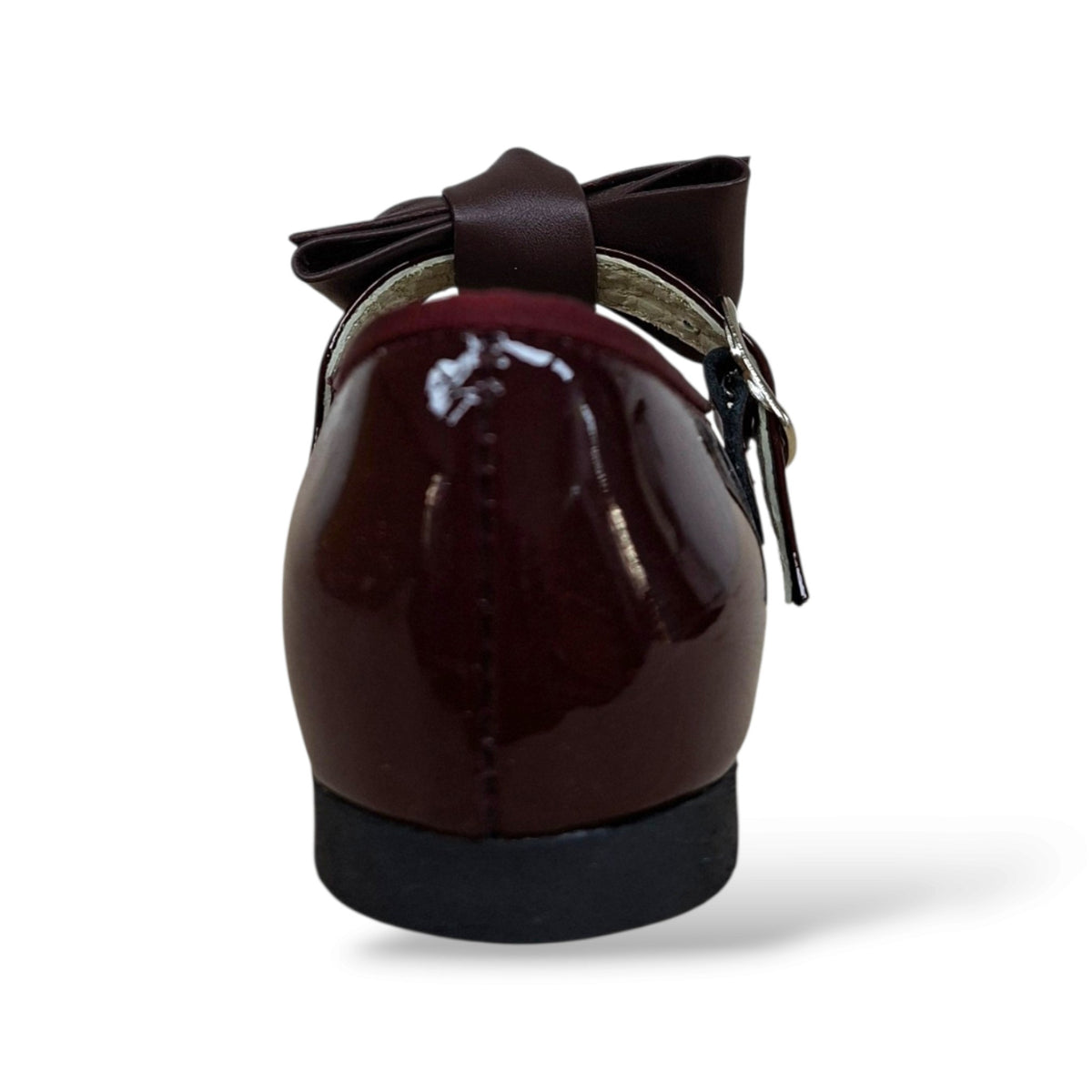 panyno-b2601-scarpe-ballerina-bambina-bordeaux-vernice-lucida-fiocco-estraibile-fibbia-cerimonia-battesimo-prima-comunione-recita-natale-saggio-danza-scuola-romantica-autunno-inverno-2026-taglie-24-29-scarpetteria-gica-trani

