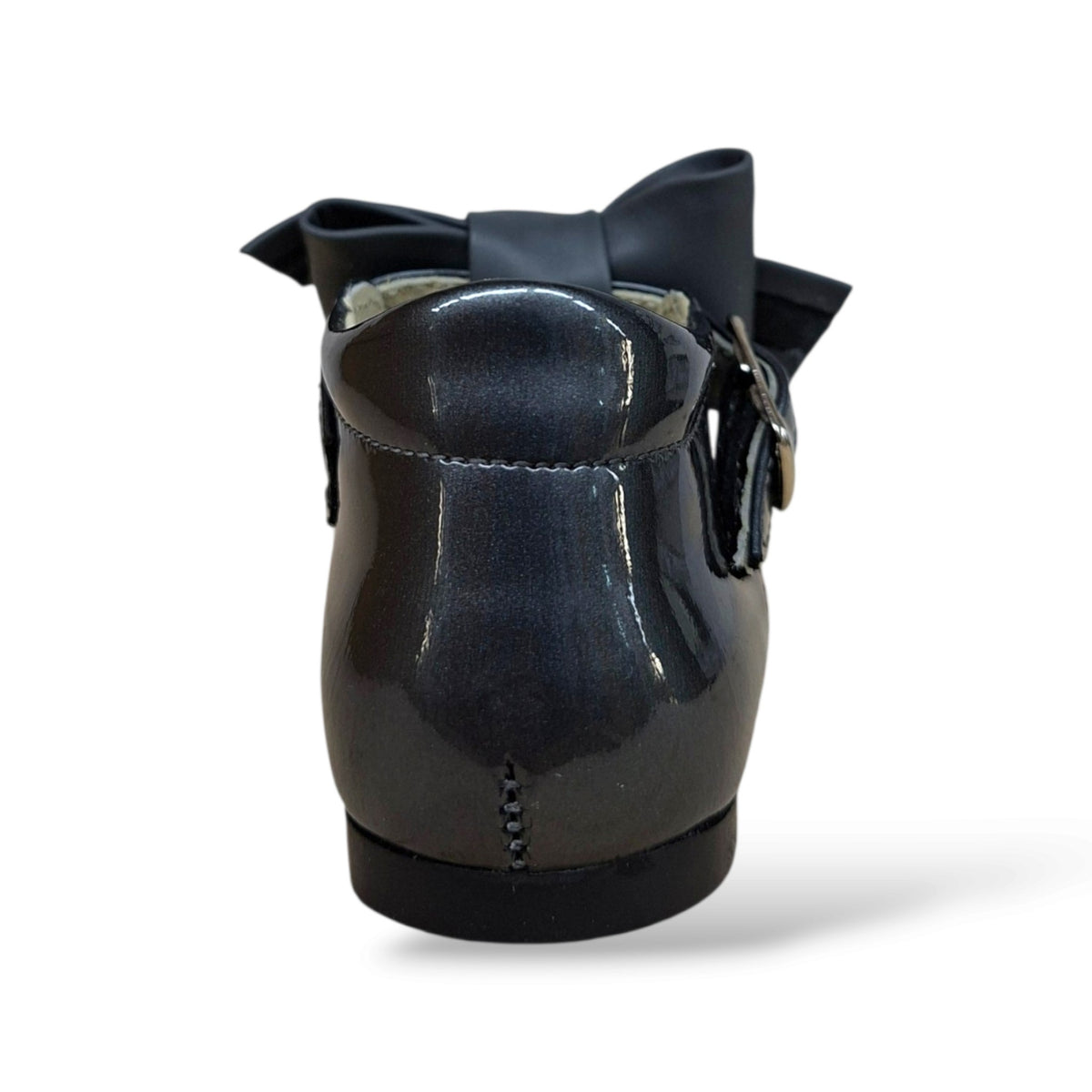 panyno-b1528-scarpine-ballerina-primi-passi-bambina-grigio-vernice-lucida-fiocco-estraibile-fibbia-battesimo-moderno-cerimonia-contemporanea-regalo-nascita-originale-autunno-inverno-2026-taglie-19-23-scarpetteria-gica-trani
