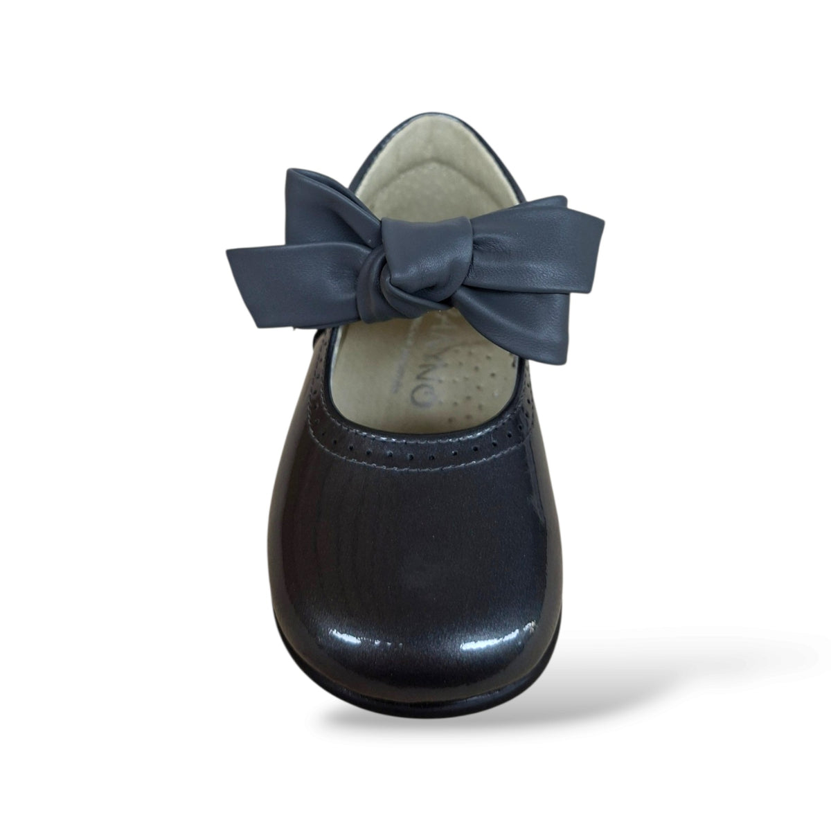 scarpine-vernice-grigia-lucida-primi-passi-bambina-panyno-b1528-fiocco-estraibile-fibbia-fodera-pelle-sottopiede-pelle-anatomico-fondo-gomma-neutro-premium-raro-originale-taglie-19-23-scarpetteria-gica-trani
