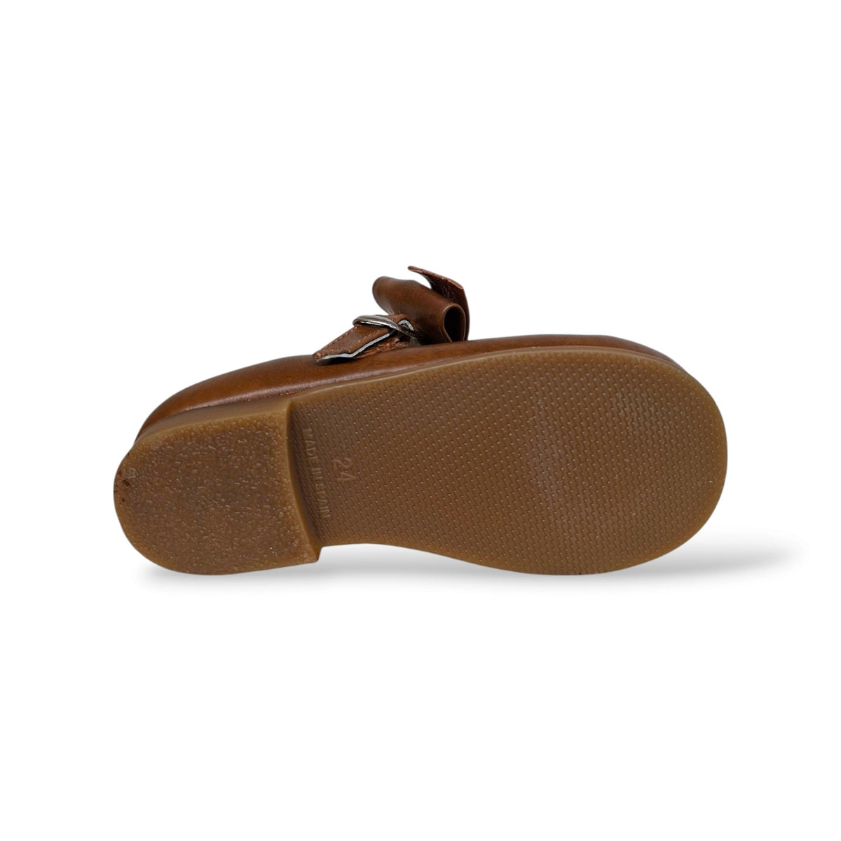 panyno-b2601-regalo-bambina-ballerina-tabacco-pelle-naturale-fiocco-estraibile-fibbia-earth-tone-autunnale-sofisticata-spagnola-premium-scuola-cerimonia-autunno-inverno-2026-taglie-24-29-scarpetteria-gica-trani
