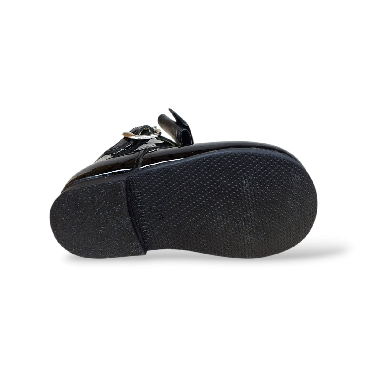 panyno-b1528-regalo-nascita-battesimo-bambina-scarpine-nero-vernice-lucida-fiocco-estraibile-fibbia-classica-elegante-formale-spagnola-premium-autunno-inverno-2026-taglie-19-23-scarpetteria-gica-trani
