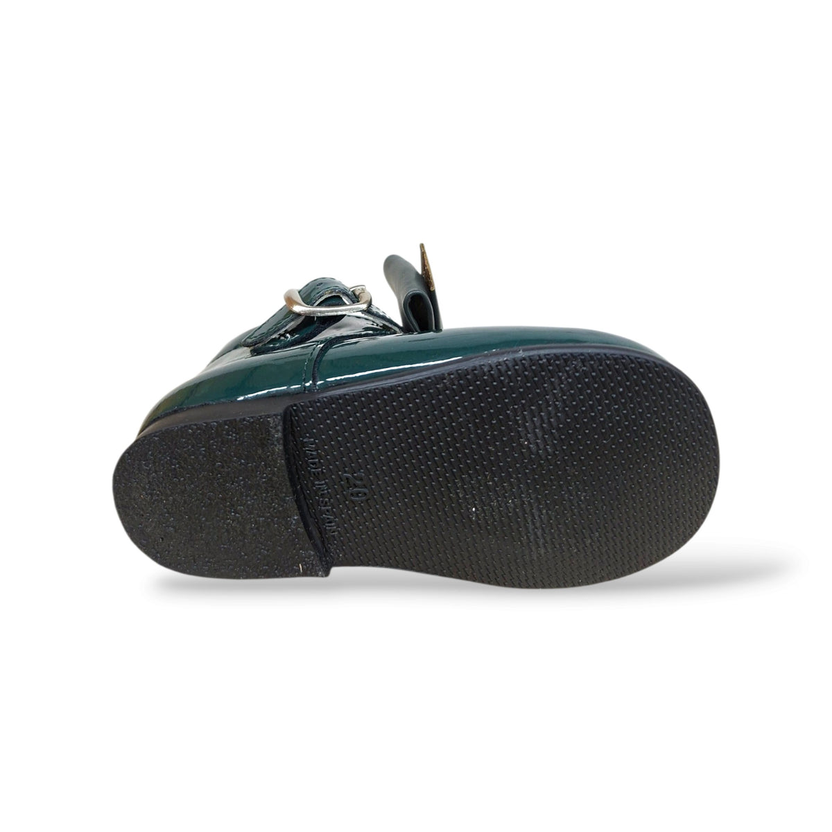 panyno-b1528-regalo-nascita-battesimo-bambina-scarpine-verdone-vernice-lucida-fiocco-estraibile-fibbia-verde-naturale-originale-spagnola-premium-autunno-inverno-2026-taglie-19-23-scarpetteria-gica-trani
