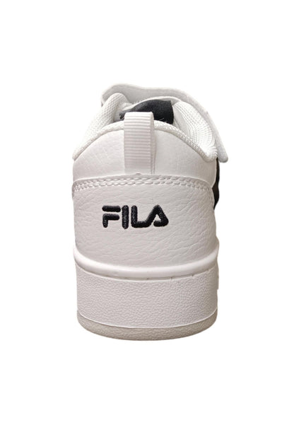 Scarpe sneakers Unisex bambini fila REGA  bianco-nero-celeste-grigio laccio elastico e velcro