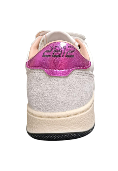 Scarpe sneakers Bambine e ragazze 2B12 BABYMINI PLAY bianco-grigio-fuxja velcro