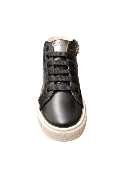 Scarpe sneakers Bambine e ragazze balducci KIABI  nero-argento laccio e zip laterale