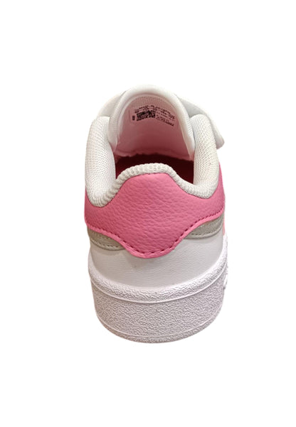 Sneakers bambina Adidas Hoops bianco rosa pelle - Dolcezza sportiva con velcro