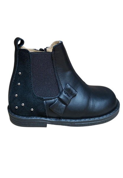 Stivaletti bambina Platis Martin nero pelle - Stile classico con zip laterale