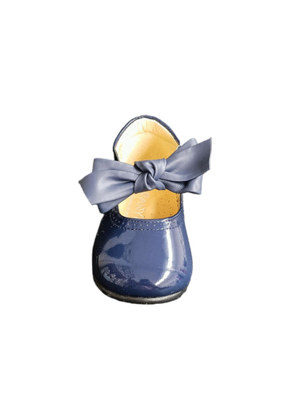 Ballerina primi passi Panyno B1528 blu vernice fibbia fiocco estraibile