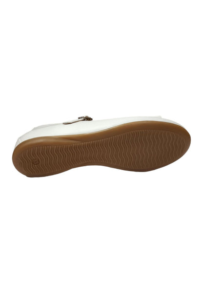 Ballerina bambina Platis P2079 bianco multicolore pelle fibbia elegance style