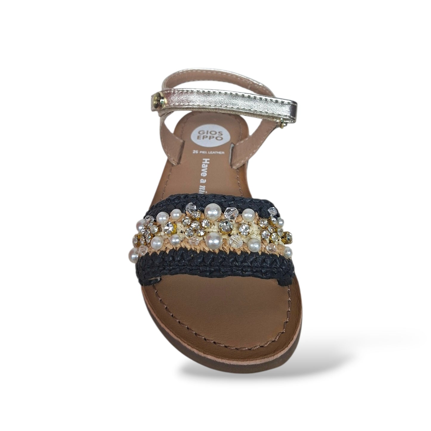 calzature-bambina-eleganti-gioseppo-solway-oro-nero-pelle-velcro-primavera-estate-2026-scarpetteria-gica-trani
