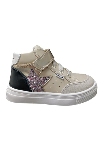 Scarpe sneakers Bambine e ragazze balducci BUTTER  beige-oro-nero-multicolor laccio elastico e velcro