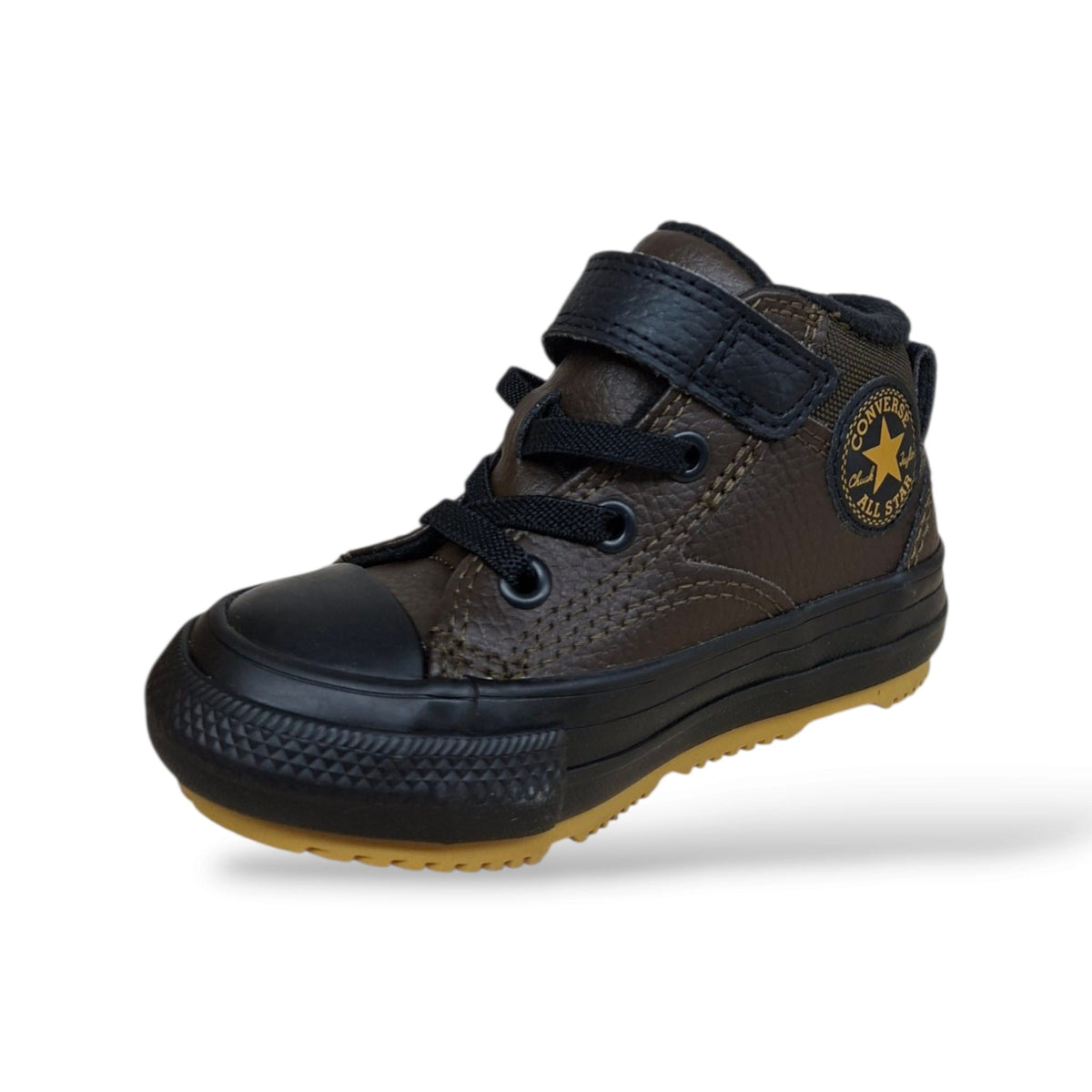 sneakers-bambini-ragazzi-converse-chuck-taylor-malden-street-marrone-nero-tela-laccio-elastico-velcro-urban-iconico-taglie-27-35-scarpetteria-gica-trani

