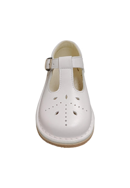 Scarpe occhi di bue-semiaperto Bambini panyno B2805  bianco fibia