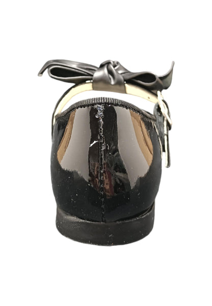 Ballerina bambino Panyno B2601 nero vernice fibbia fiocco estraibile elegance