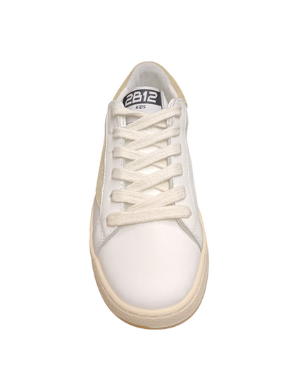 Scarpe sneakers Bambini e ragazzi 2B12 JRSUPRIME  bianco-beige laccio