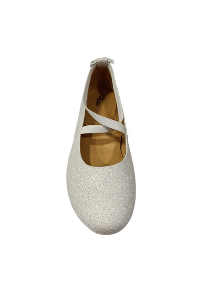 Ballerina bambina Platis P2080 bianco multicolore glitter elastico elegance style