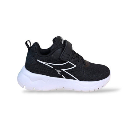 diadora-evo-run-sneakers-bambini-nero-bianco-lacci-elastici-velcro-taglie-28-35-scarpetteria-gica-trani
