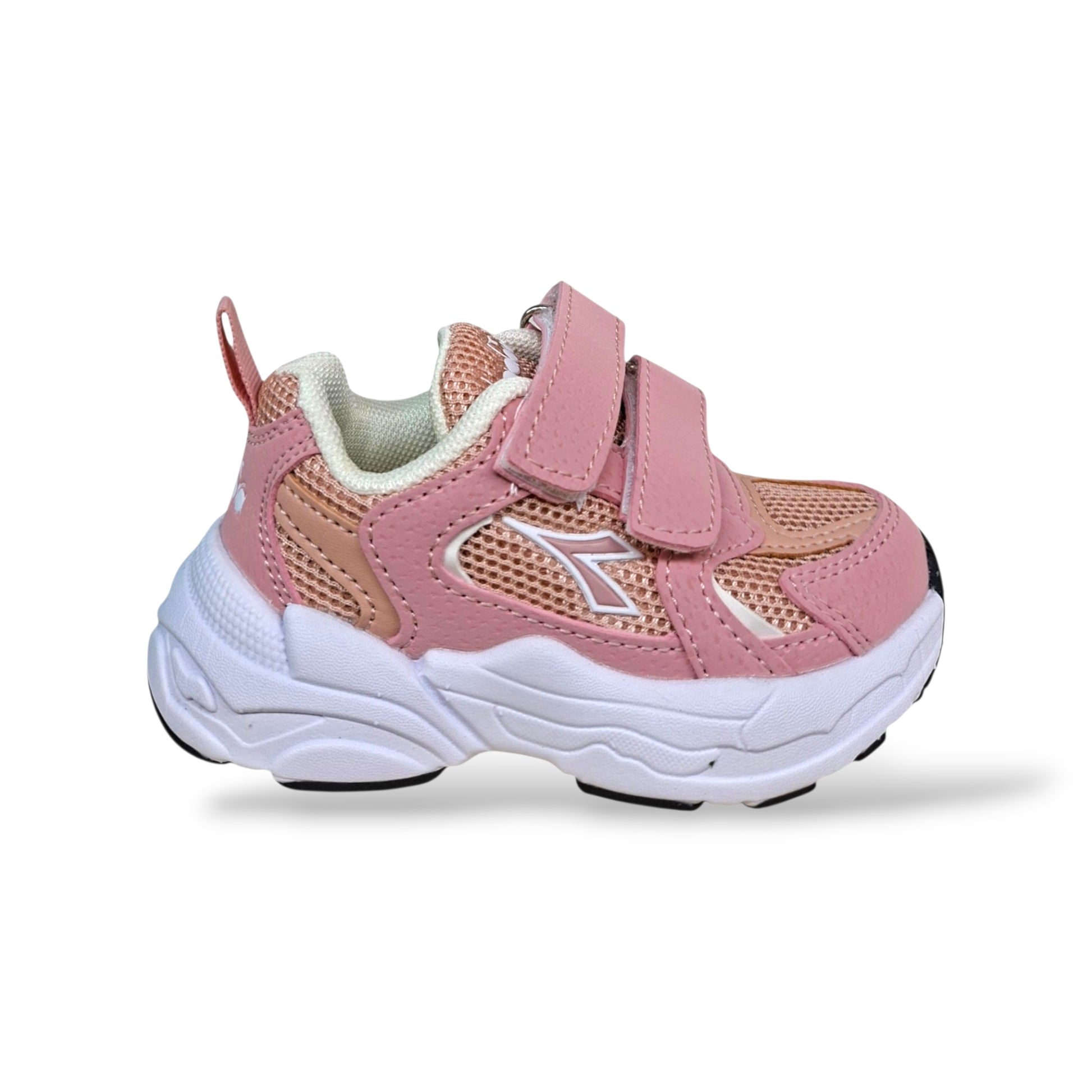 diadora-alley-sneakers-bambine-rosa-bianco-lacci-elastici-velcro-scarpetteria-gica-trani