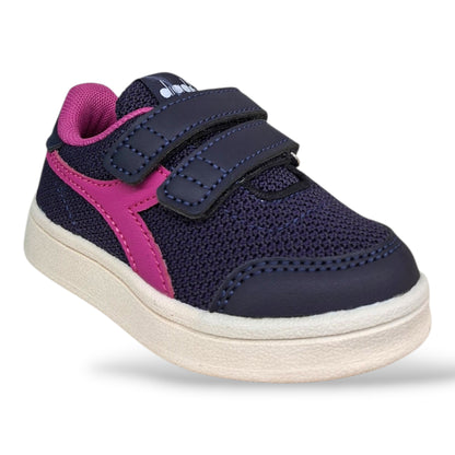 scarpe-bambine-diadora-bonny-nero-fucsia-velcro-strappo-scuola-materna-primaria-scarpetteria-gica-trani

