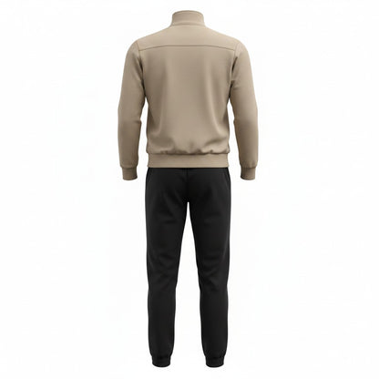 diadora-tracksuit-102-183340-tuta-bambini-ragazzi-beige-nero-zip-felpa-pantalone-felpato-cotone-poliestere-autunno-inverno-scarpetteria-gica-trani
