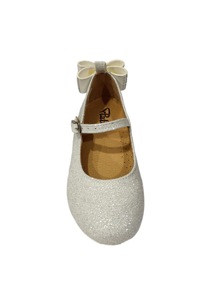 Ballerina bambina Platis P2240 bianco multicolore glitter fibbia elegance style