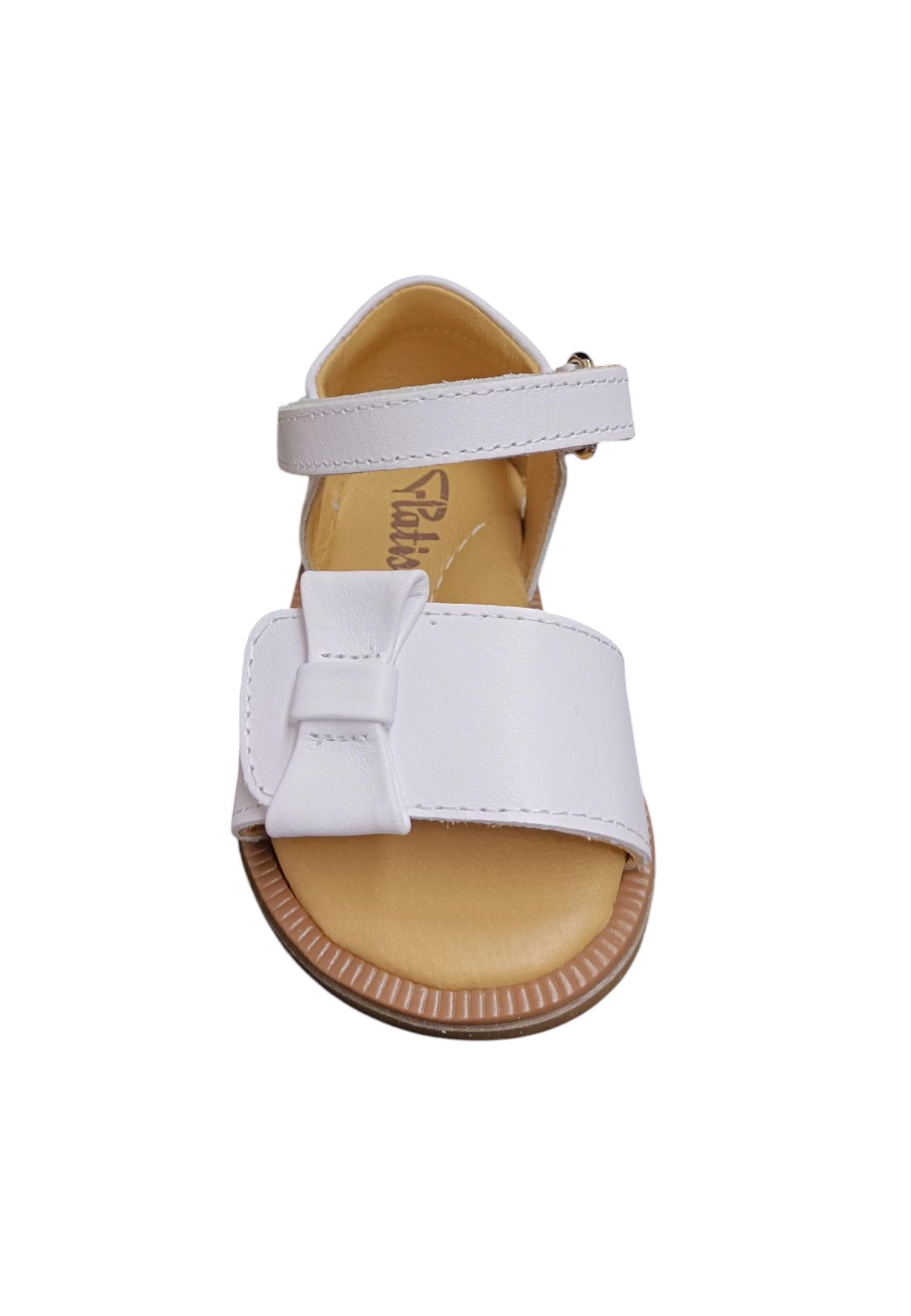 Scarpe sandalo tallonato Bambine platis open classic  bianco velcro
