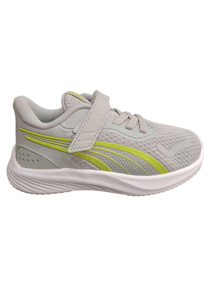 Sneakers Bambini Puma Pounce Lite Grigio Giallo - Scarpe Ginnastica Leggere