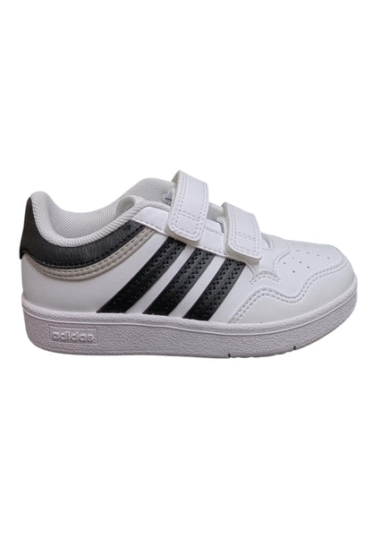 sarpe sneakers Bambini e ragazzi adidas hoops  bianco-nero velcro