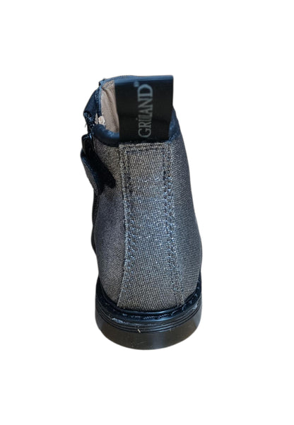 Anfibio bambina Grunland Junior Nill antracite glitter zip laterale urban style