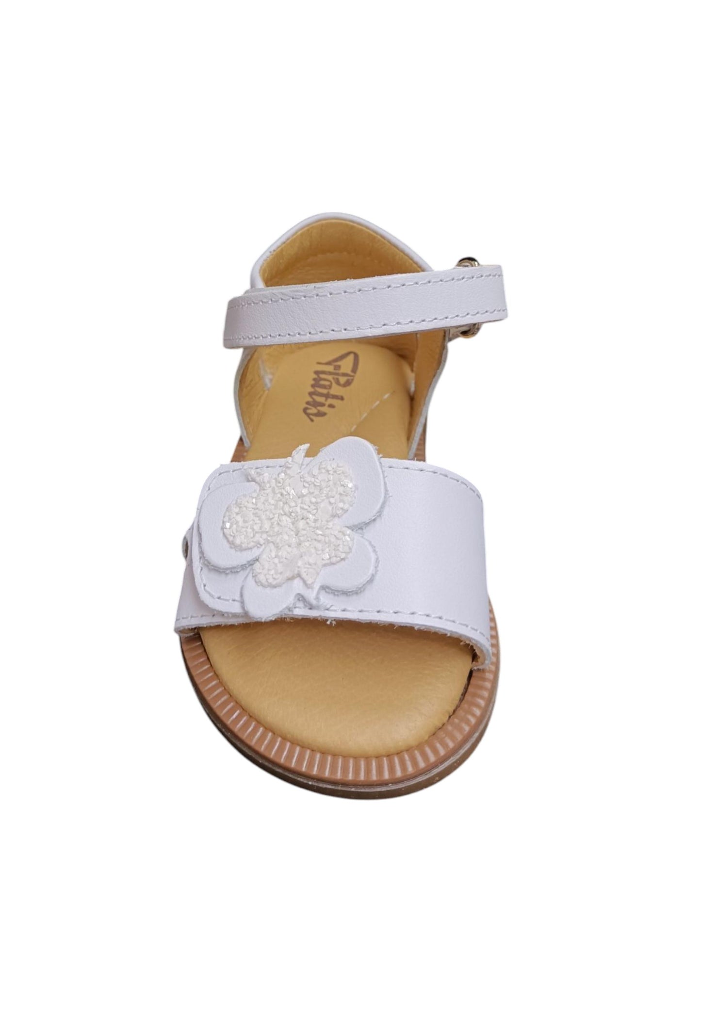 Scarpe sandalo tallonato Bambine platis open classic  bianco velcro