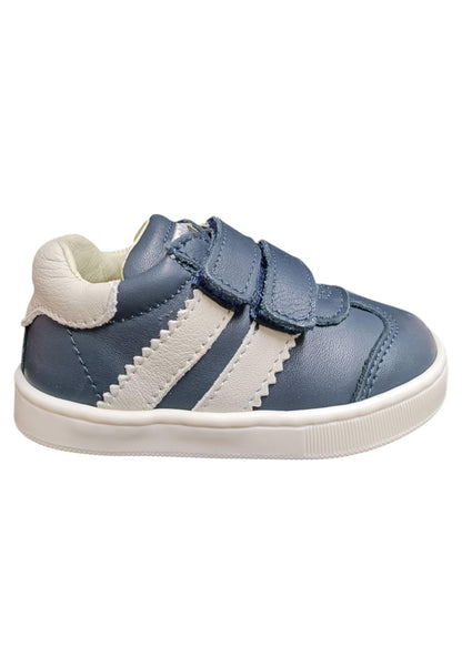 Sneakers primi passi bambino Balducci Cita blu bianco pelle - Freschezza marina con velcro