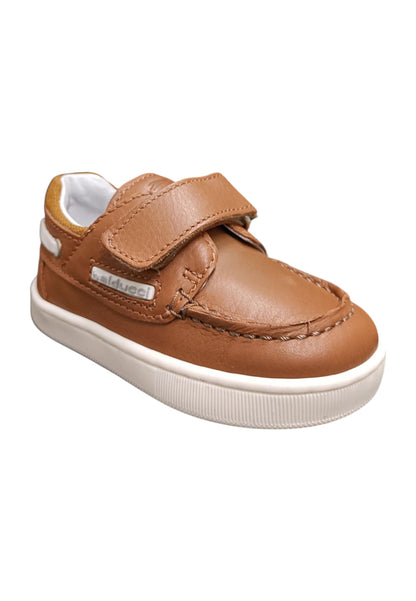 Mocassino primi passi Balducci Cita marrone bianco pelle velcro anatomico