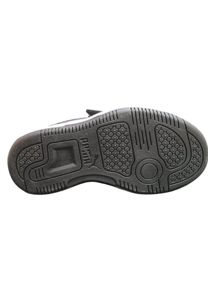 Scarpe sneakers Bambini e ragazzi PUMA REBOUND  nero-bianco laccio elastico e velcro