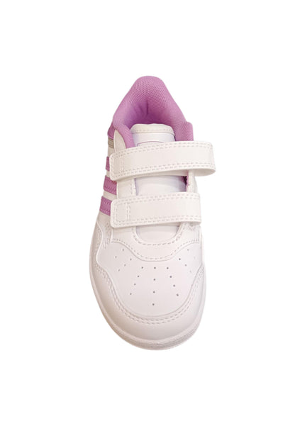 Sneakers Bambini Adidas Hoops Bianche con Velcro - Scarpe Ginnastica Comode