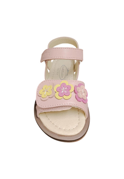Sandalo bambina Balducci Gullit cipria pelle - Sandalo da passeggio con velcro