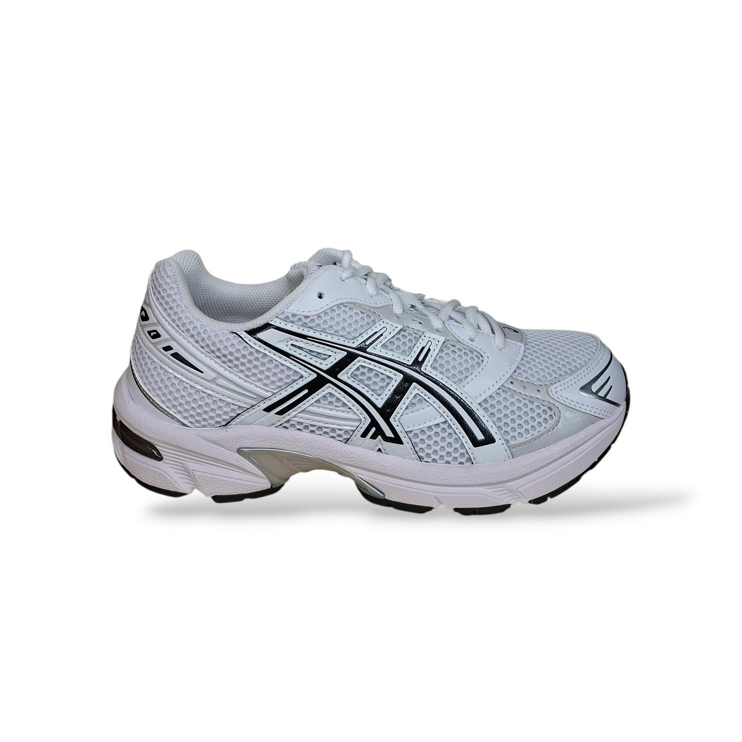 Scarpe sneakers Uomo ASICS GEL 1130 1201B019-100 bianco-nero-grigio laccio