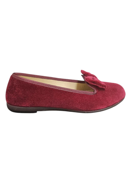 Ballerina ragazza Vul-Ladi Candy bordeaux velluto velcro elegance style